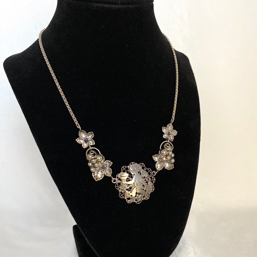1940’s Silver Tone Germany U.S Zone Necklace
